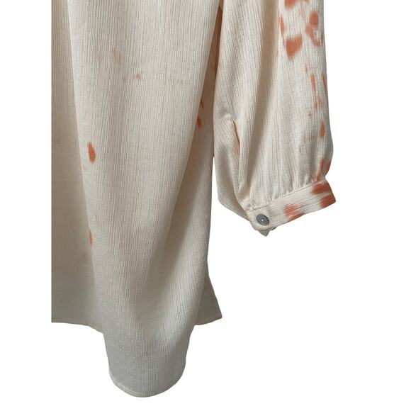 ZARA PAINT SPLATTER OVERSIZED BUTTON DOWN SIZE SMALL NWOT - Picture 6 of 9